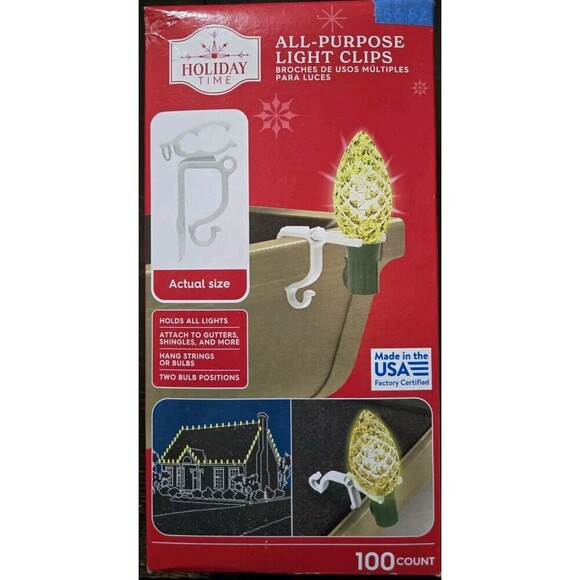 Holiday Time Other - Lot of 6 Holiday Time All-Purpose Light Clips, 100 Count Each